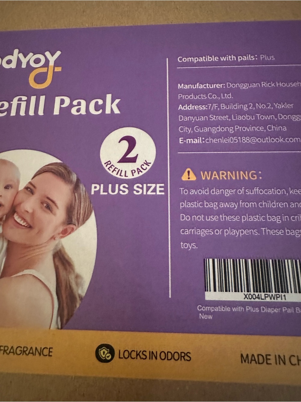 Diaper Pail Refill Bags by - White